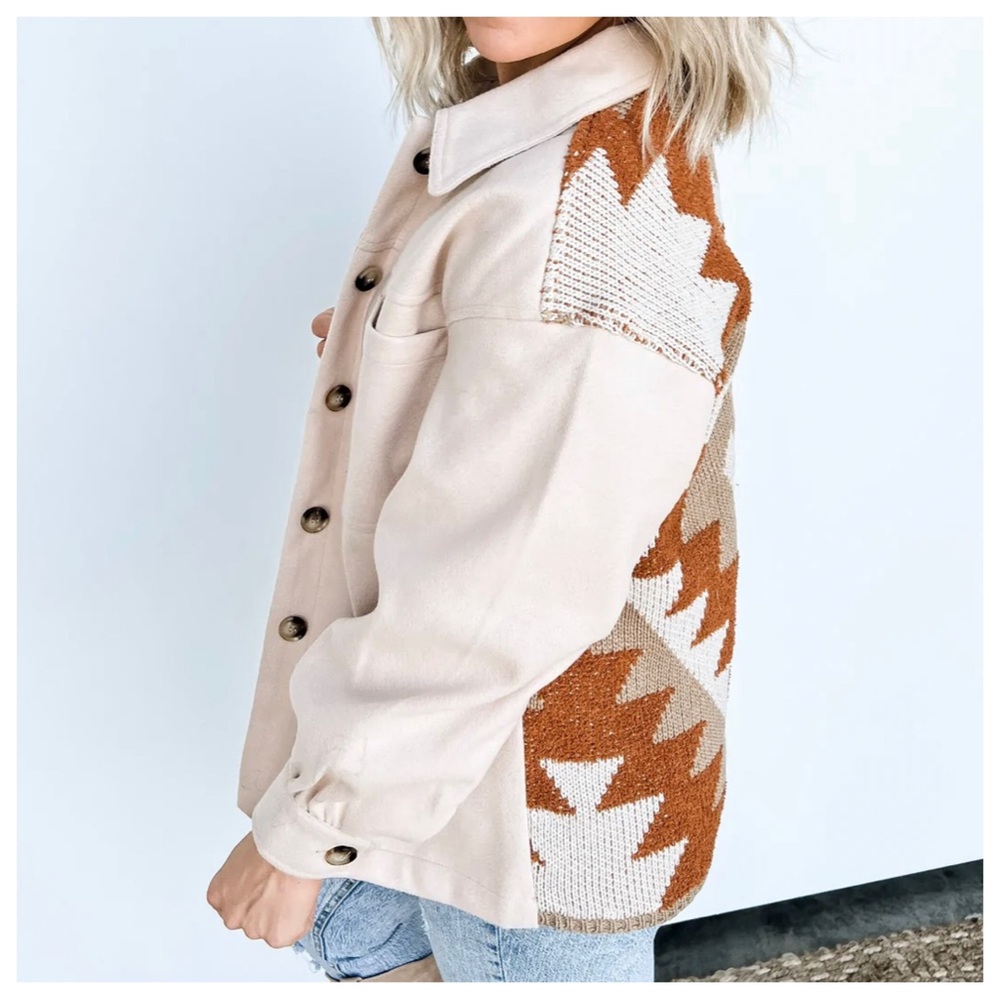 Boho Unique Aztec Detail Jacket - Picture 2 of 5